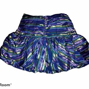 Zara multicolor bubble mini skirt